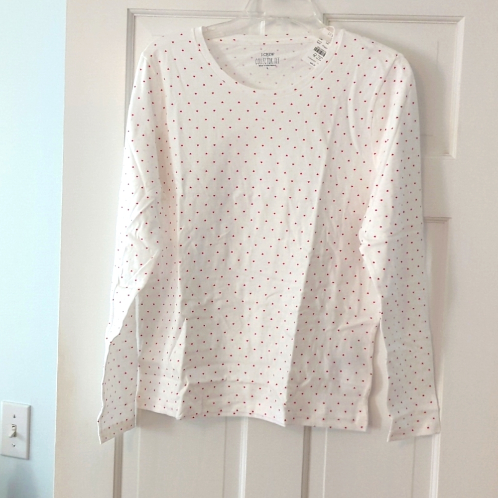 JCrew Factory heart collectors tee, large